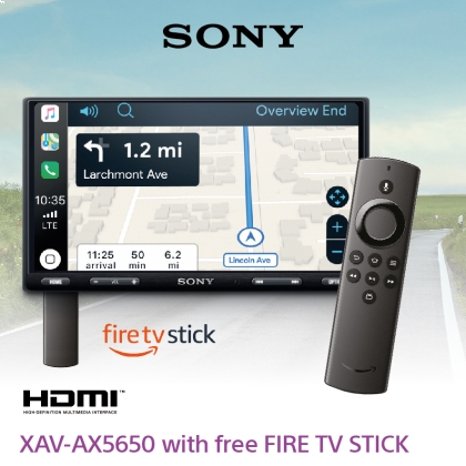 SONY XAV-AX5650 DAB met Amazon FireTvStick